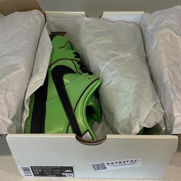 Nike SB Dunk Low Pro QS Buttercup Mean Green Black Lotus Pink 300 Men's Sz 10.5 - Picture 6 of 12